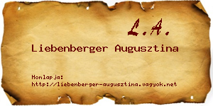 Liebenberger Augusztina névjegykártya